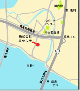 徳島　ソーラー　ミヤウチ　地図